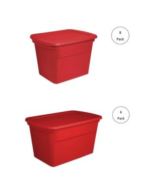 18 Gallon Seasonal Storage Bin (8 Pack) and 30 Gallon Bin (6 Pack)