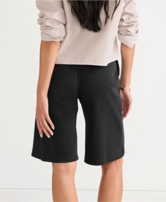 Women's Sport Knit High Rise Pleated 12" Bermuda Shorts