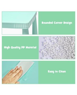 3 Pieces Toddler Multi Activity Play Dining Study Kids Table and Chair Set