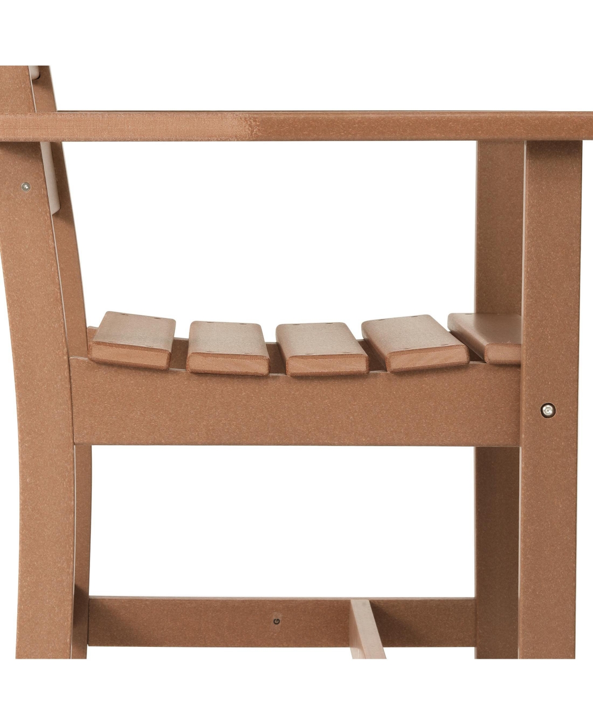 5-Piece Hdpe Outdoor Square Patio Dining Table Set with Armchairs