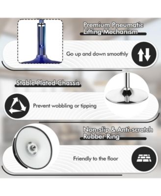 Adjustable 360 Swivel Storage Vanity Stool with Removable Tray