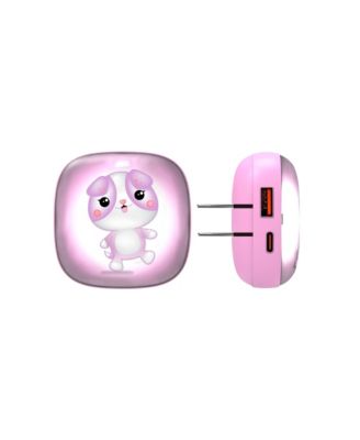 Dual Port USB Wall Charger with Multicolor Nightlight, 5 Bright Colors, Touch Sensor Control