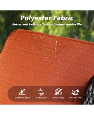 2-Piece Outdoor  Patio Furniture Set with High Back Chairs, All Weather Wicker Conversation Set for Garden and Backyard