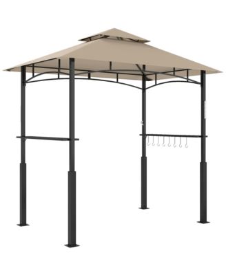 8' x 5' Grill Gazebo, 2-Tier Outdoor BBQ Gazebo,