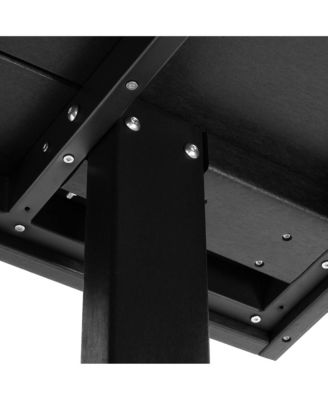 7-Piece HDPE Outdoor Rectangular Patio Dining Table Set