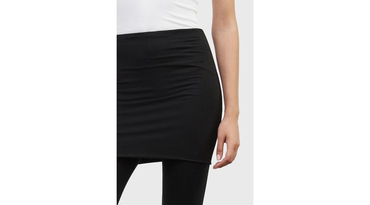 Женские леггинсы Marcella Burke High-Waisted Foldover-Skirt Jersey Leggings, цвет: Чёрный — фото 4