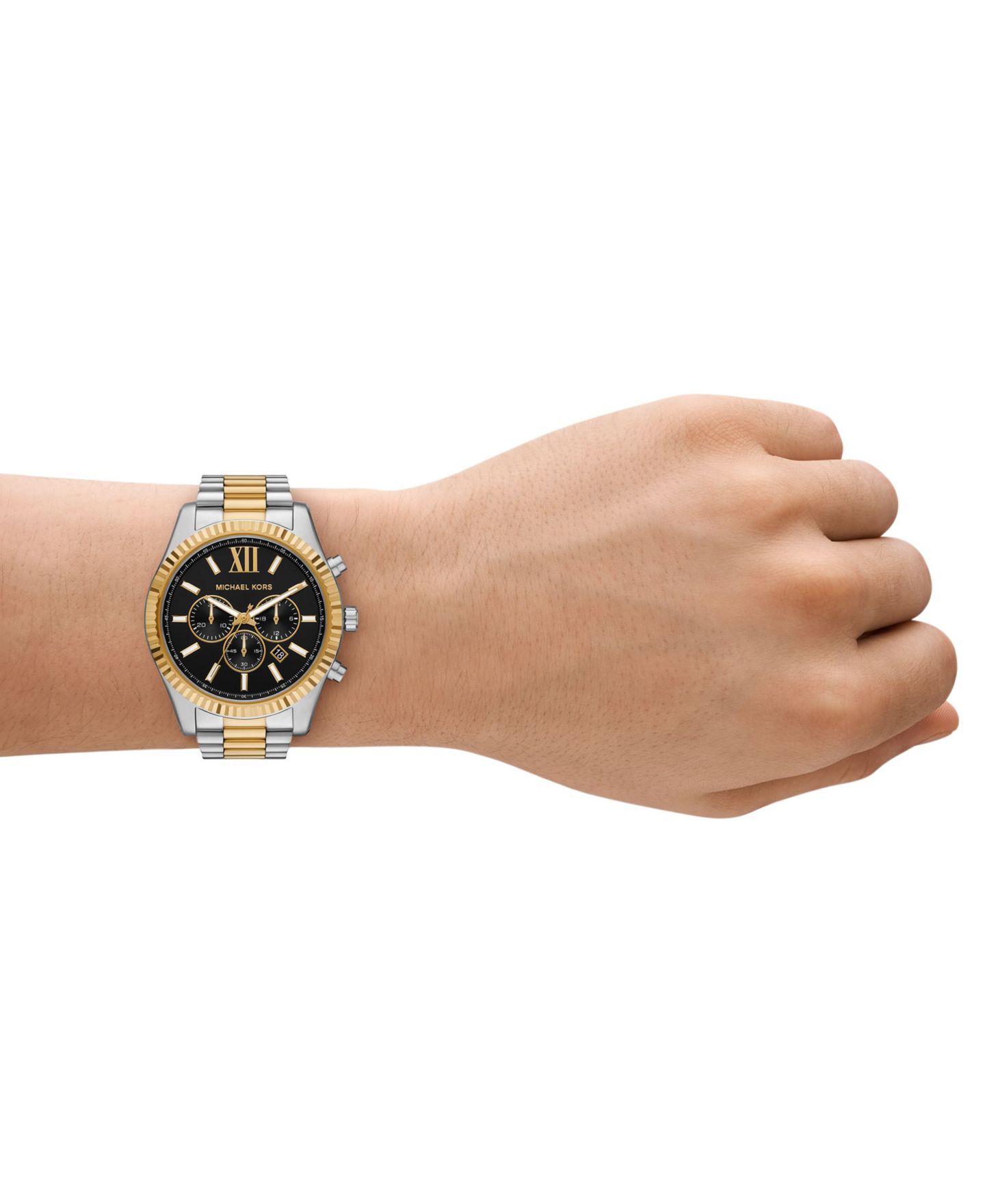 Мужские часы Michael Kors Lexington Chronograph Two-Tone Stainless Steel Watch, 44mm — фото 4