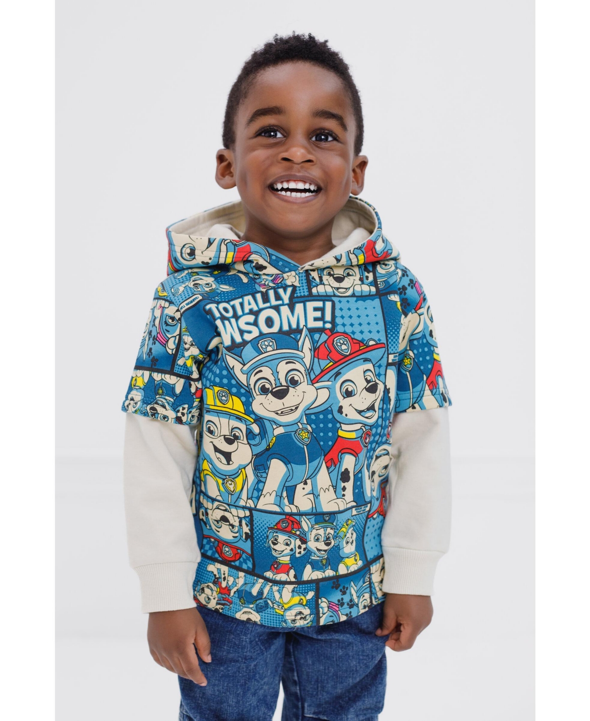 Paw Patrol Boys Fleece 2fer Pullover Hoodie and Jogger Pants Outfit Set