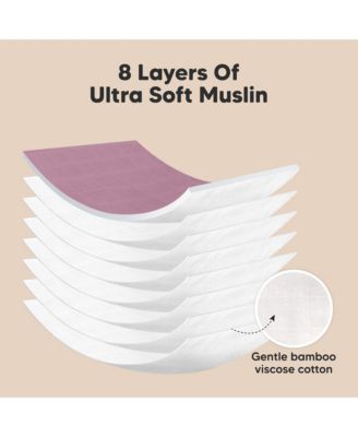 5pk Softe Muslin Burp Cloths for Baby Girls and Boys, Organic Burping Cloths for Babies, Baby Burp Clothes