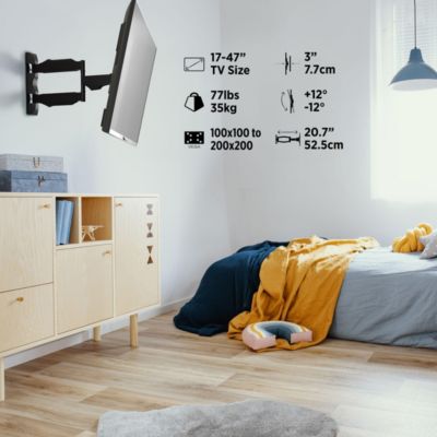 Articulating/Full Motion TV Wall Mount for 17" to 47" TVs up to 77lbs 