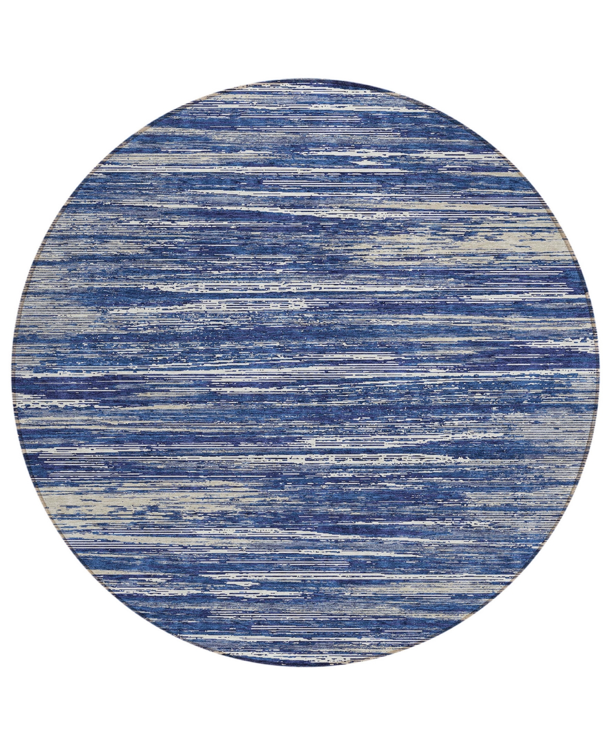 Addison Chantille Acn896 8'x8' Round Area Rug In Navy