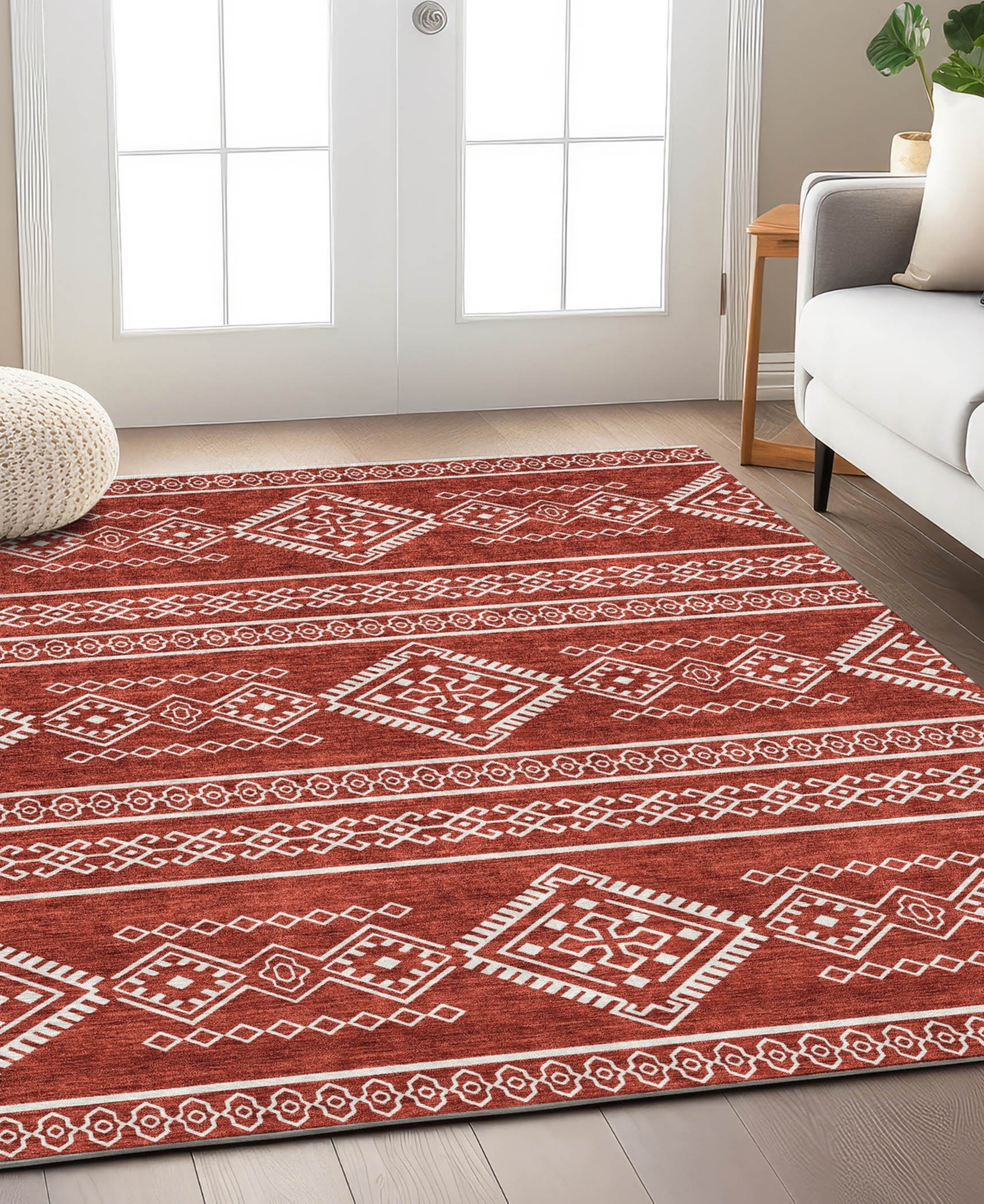 Addison Chantille Acn901 8'x10' Area Rug In Red