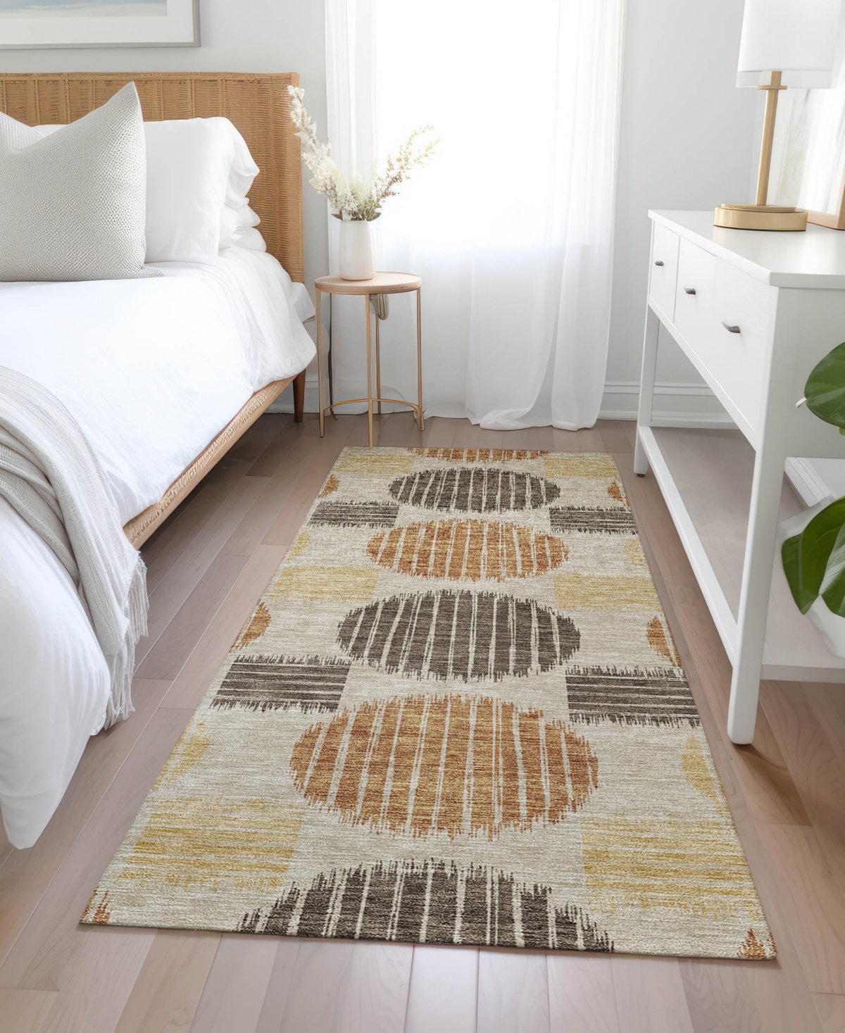 Addison Chantille Acn900 2'3"x7'6" Runner Area Rug In Tan