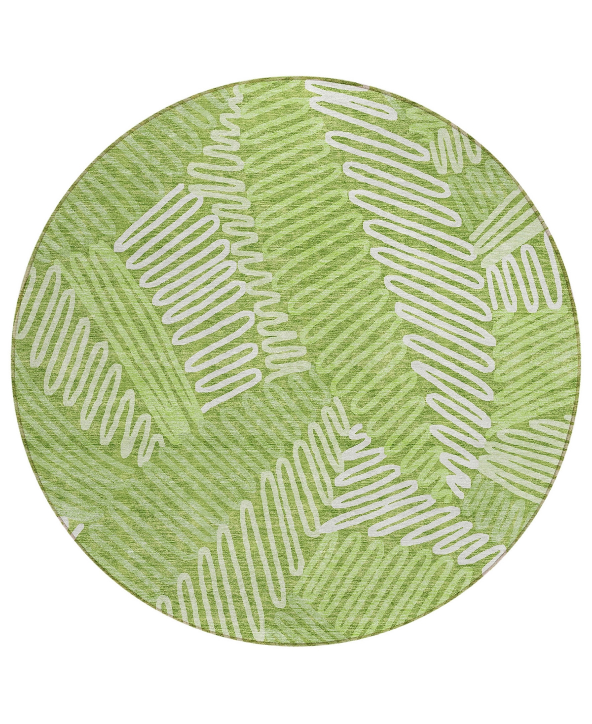 Addison Chantille Acn904 8'x8' Round Area Rug In Lime