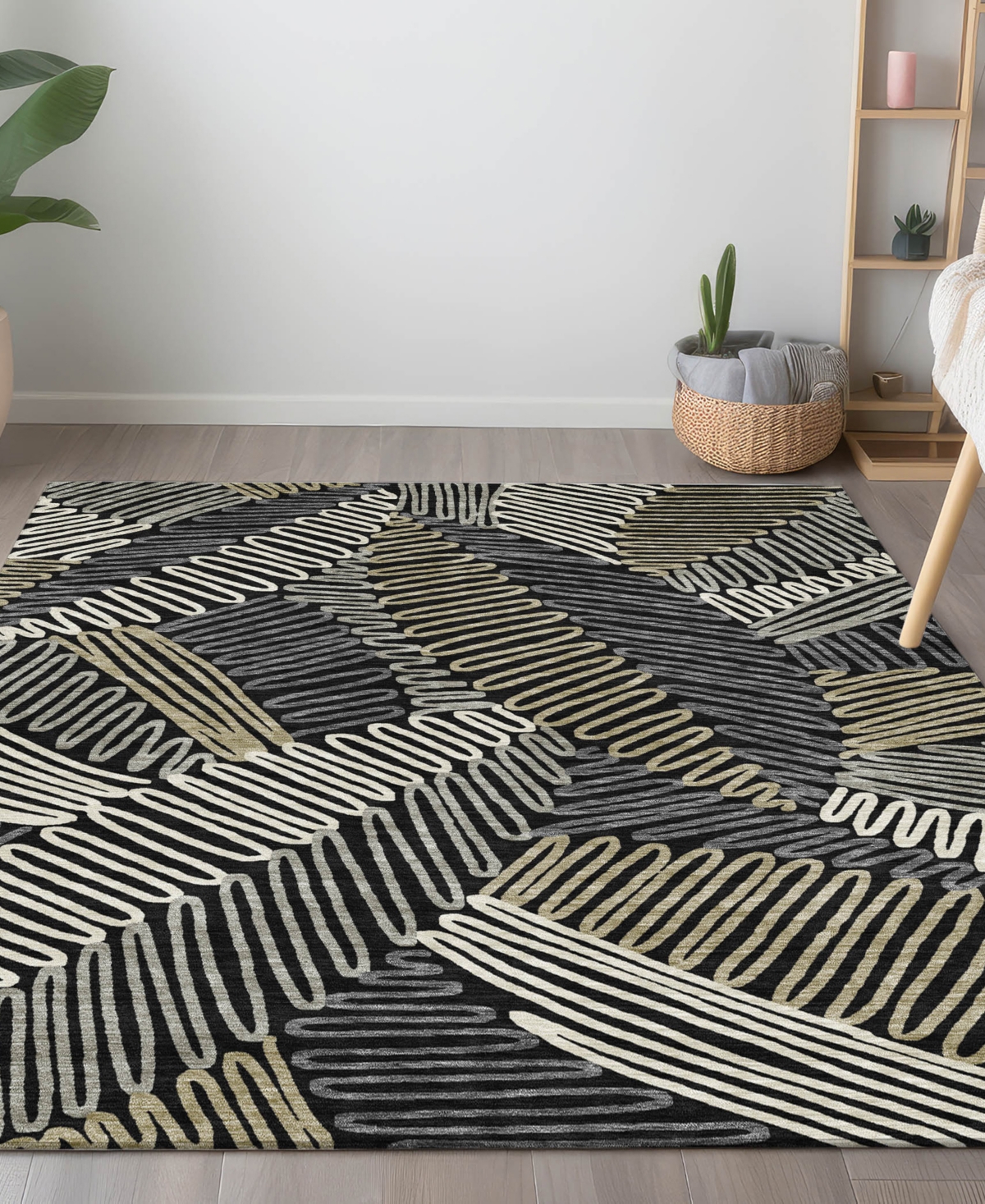 Addison Chantille Acn904 5'x7'6" Area Rug In Black