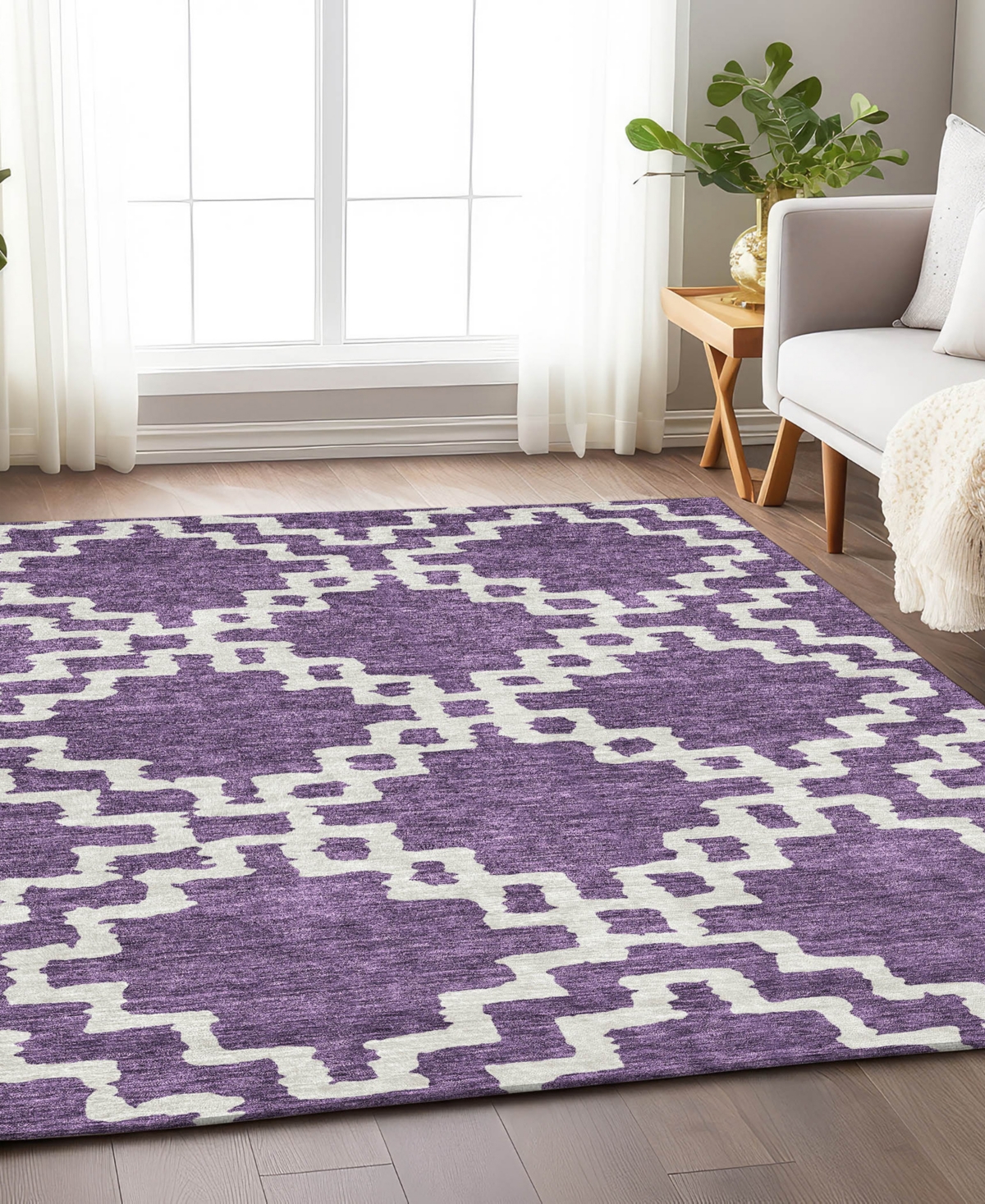 Addison Chantille Acn902 3'x5' Area Rug In Purple