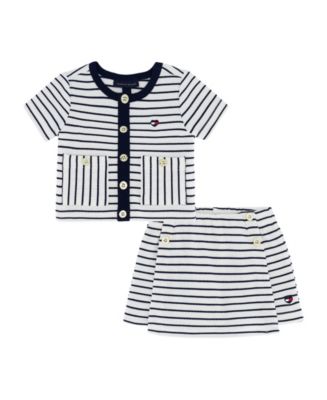Tommy Hilfiger Toddler and Little Girls 2-Piece Striped Popcorn 