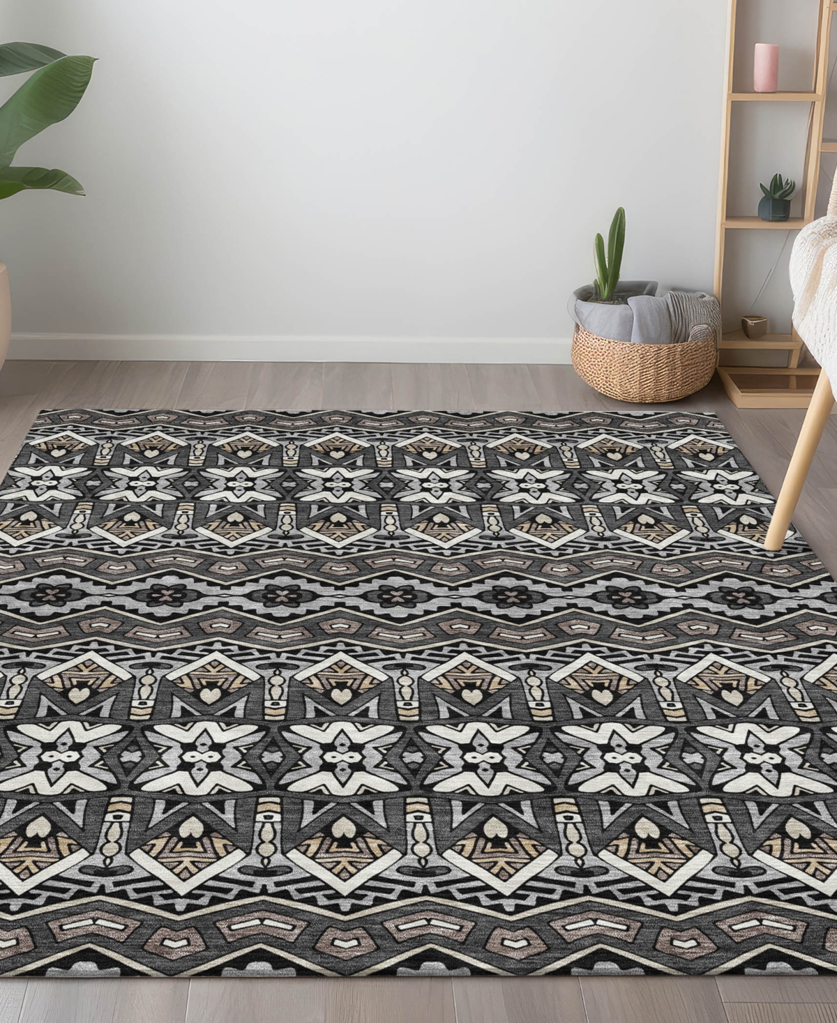 Addison Chantille Acn909 9'x12' Area Rug In Charcoal
