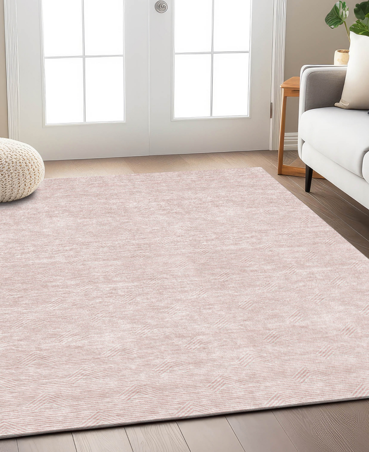 Addison Chantille Acn910 5'x7'6" Area Rug In Pink