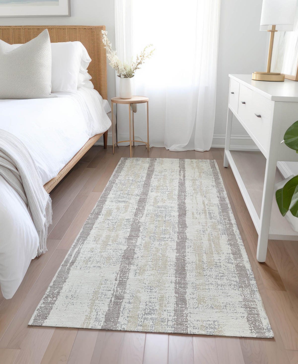 Addison Chantille Acn892 2'3"x7'6" Runner Area Rug In Ivory