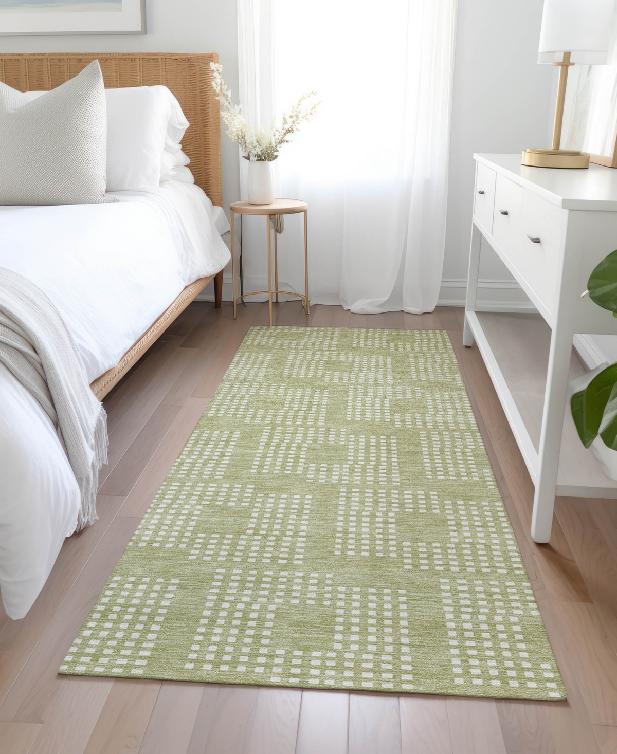 Addison Chantille Acn890 2'3"x7'6" Runner Area Rug In Sage