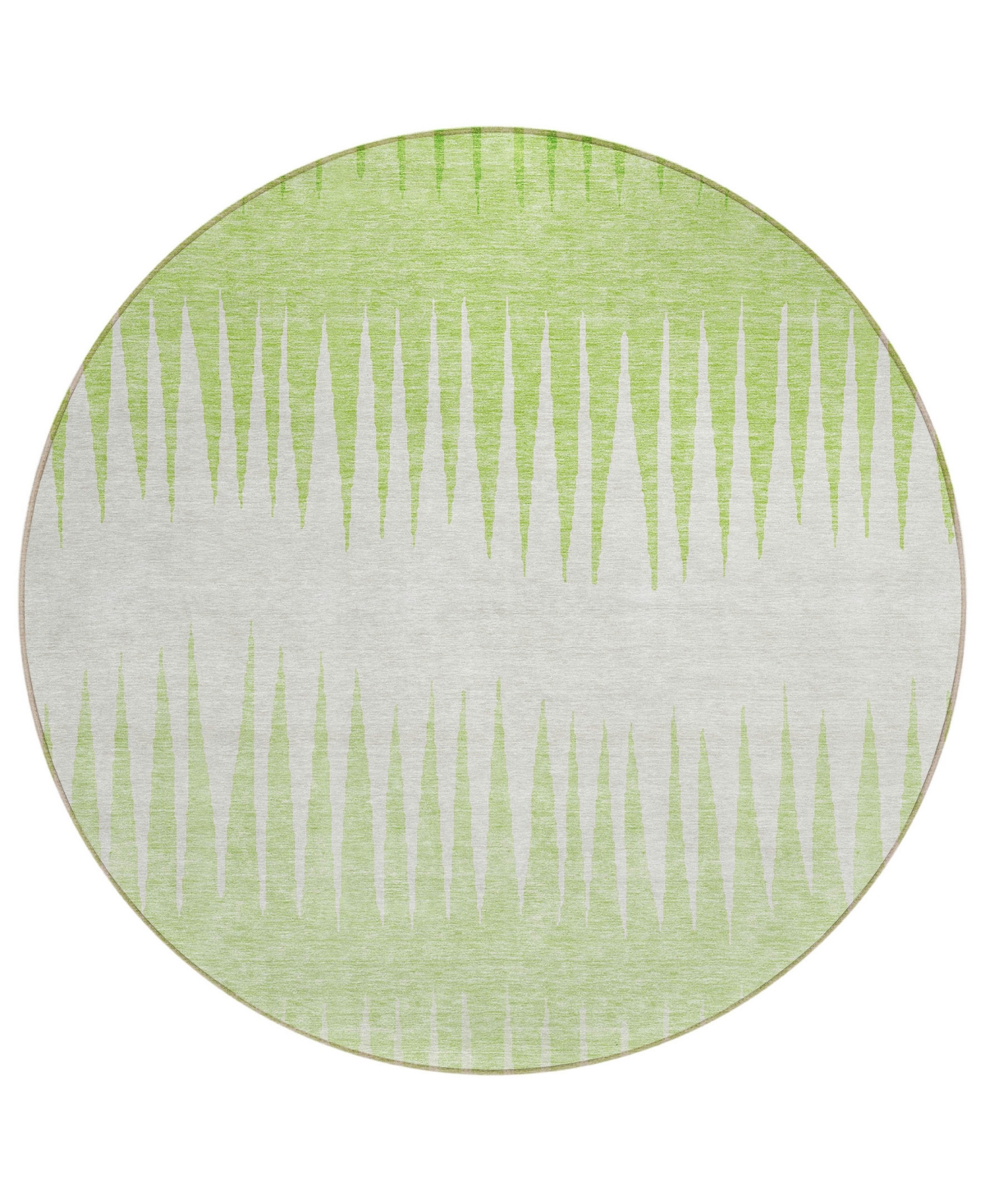 Addison Chantille Acn886 8'x8' Round Area Rug In Lime
