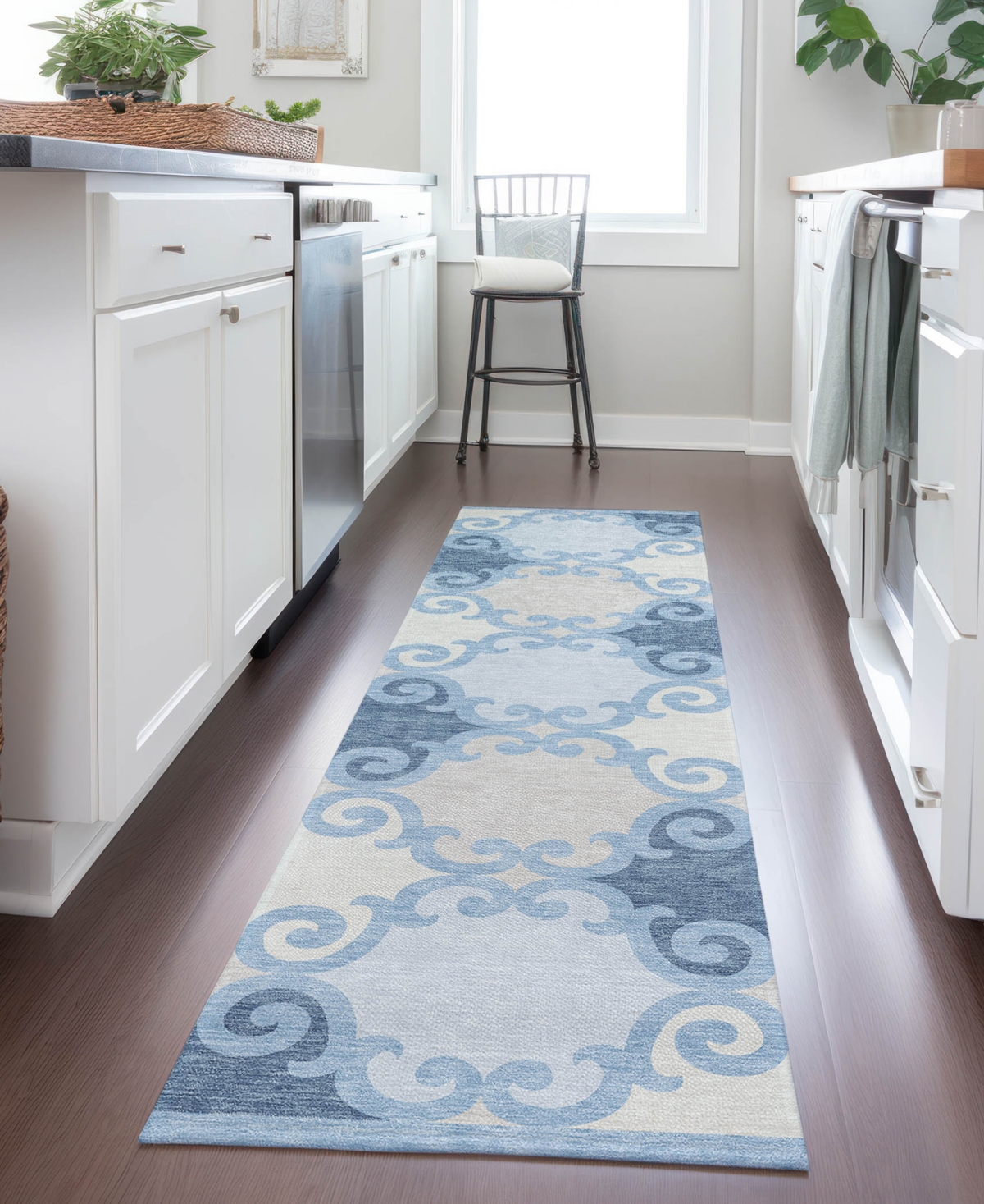 Addison Chantille Acn883 2'3"x7'6" Runner Area Rug In Mist