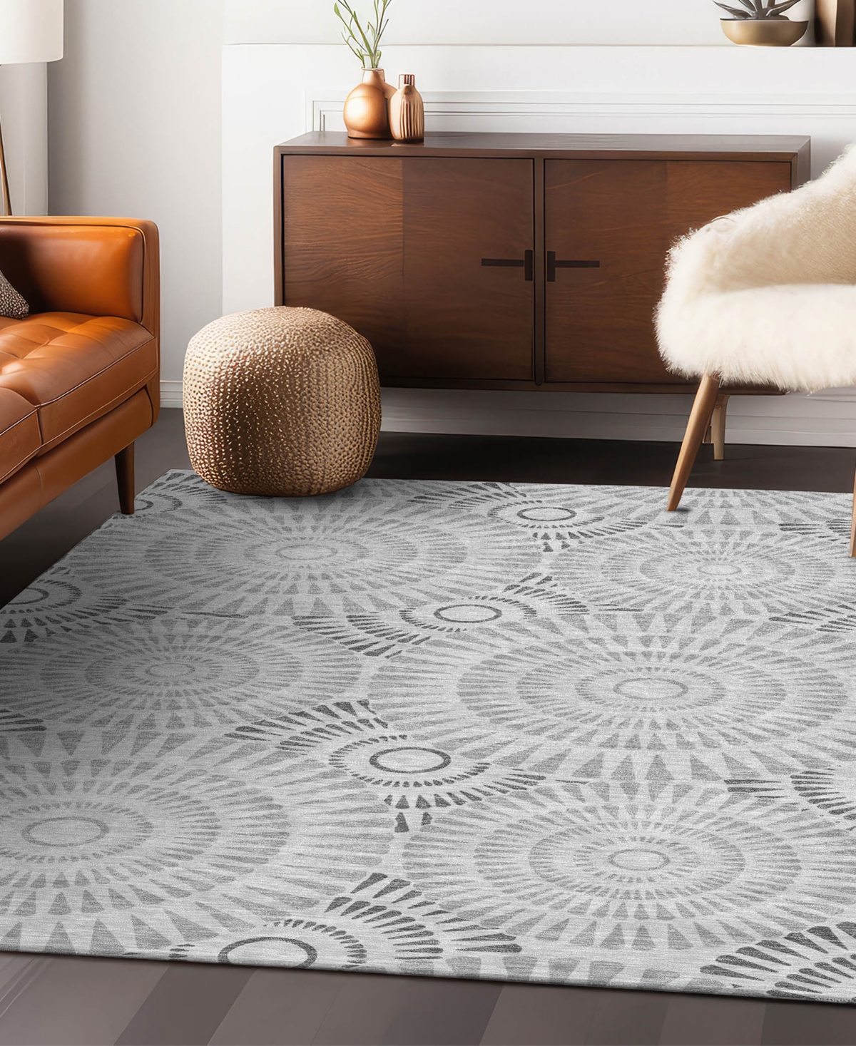 Addison Chantille Acn877 8'x10' Area Rug In Gray