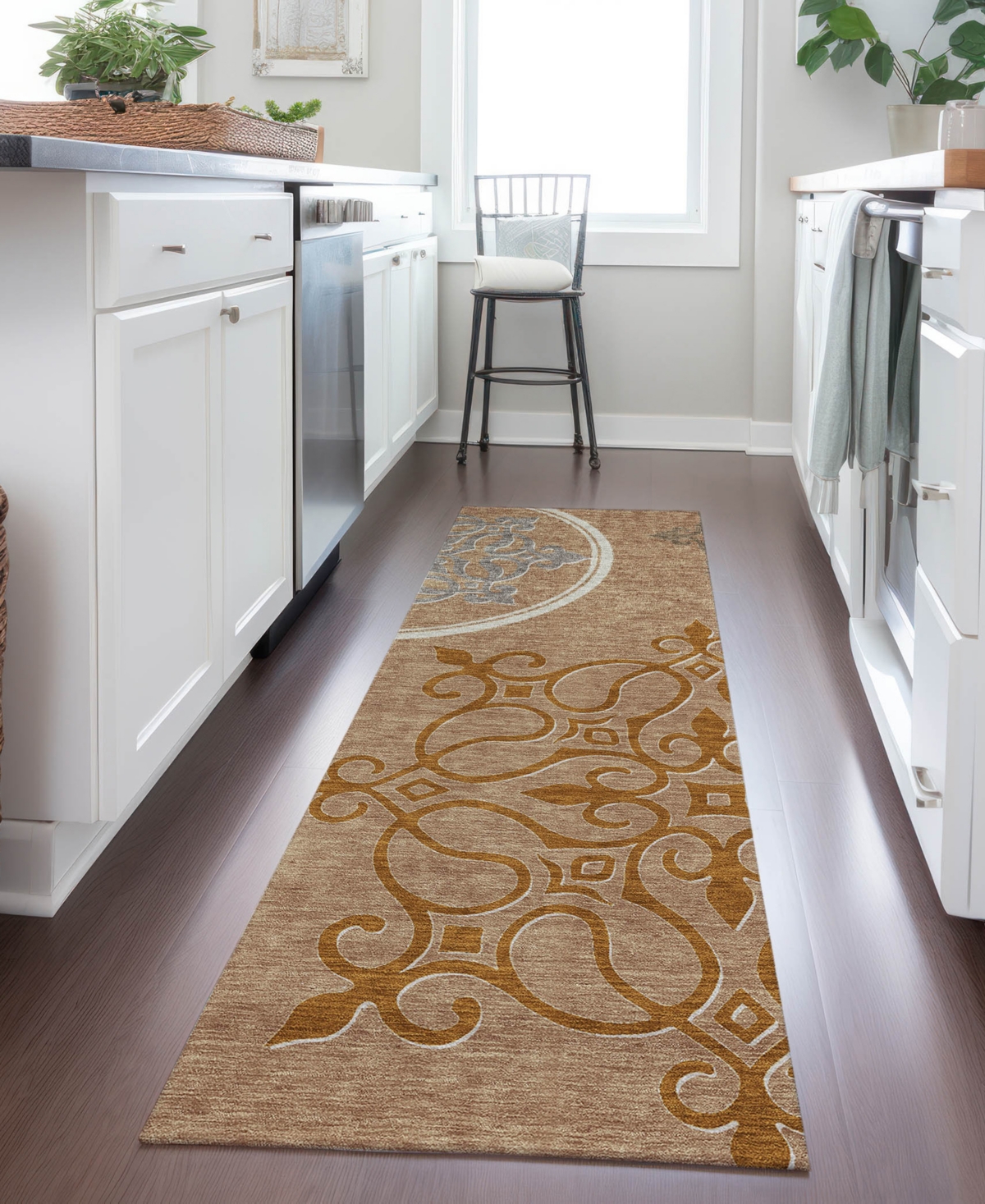 Addison Chantille Acn874 2'3"x7'6" Runner Area Rug In Terracotta