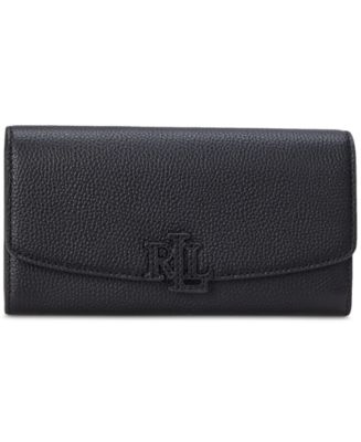 特価！最新品 Ralph Lauren Pebbled Cameryn Flap レザー 長財布 Lauren Ralph Lauren Pebbled Leather Cameryn Flap Wallet - Macy's