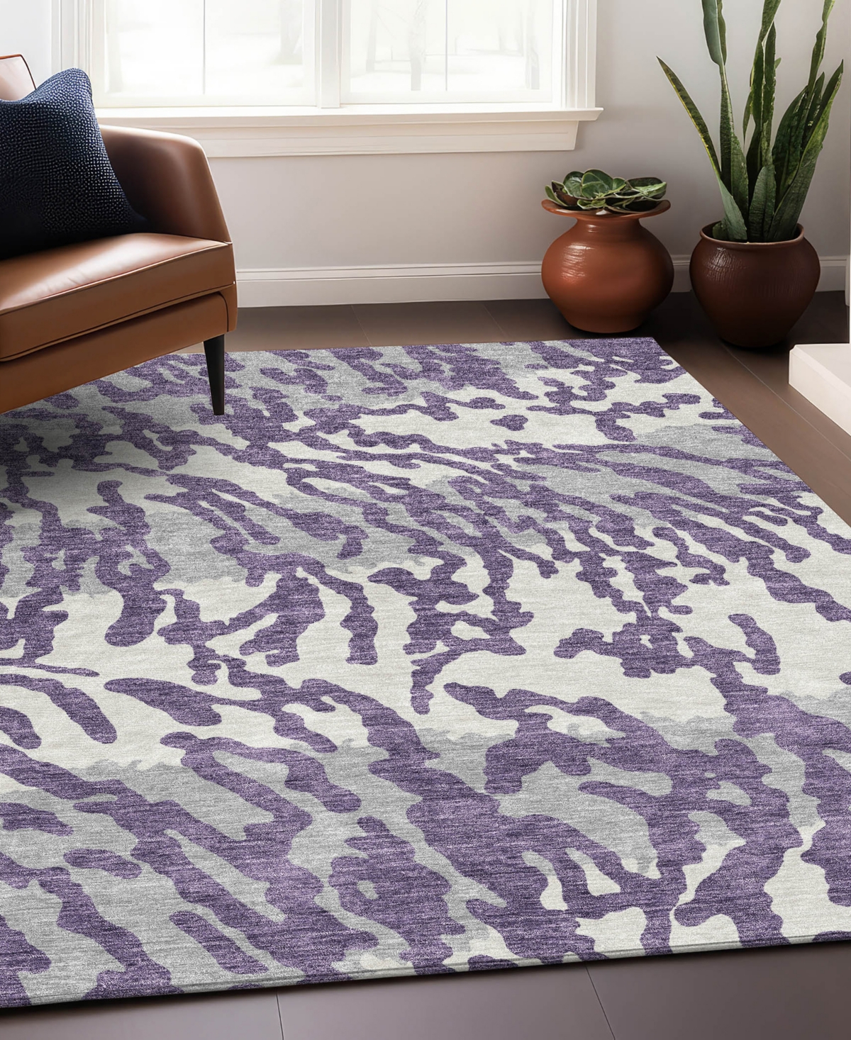 Addison Chantille Acn873 8'x10' Area Rug In Purple