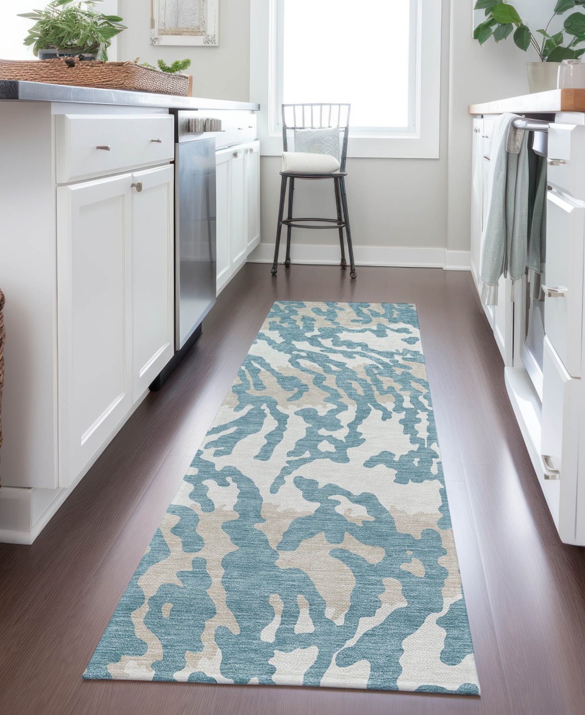 Addison Chantille Acn873 2'3"x7'6" Runner Area Rug In Teal