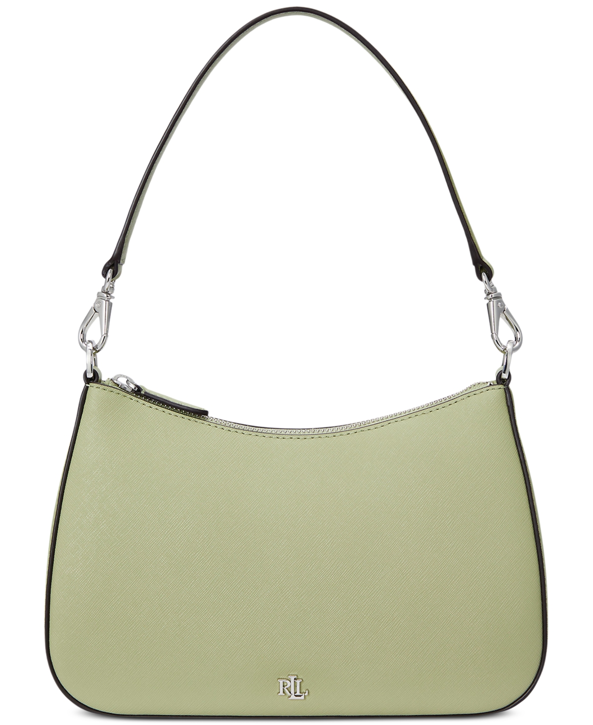 Women's Crosshatch Leather Medium Danni Shoulder Bag - Light Olive