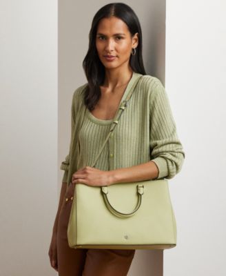 Crosshatch Leather Large Hanna Satchel