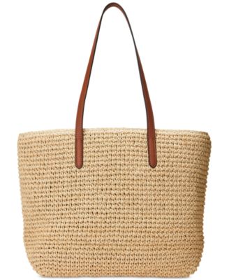 【関税送料込】☆POLO RALPH LAUREN☆Straw Whitney Tote Lauren Ralph Lauren Crochet-Straw Medium Whitney Tote - Macy's