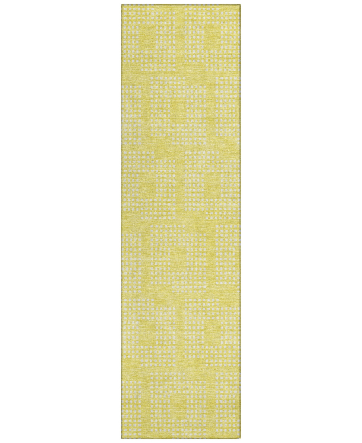 Addison Chantille Acn890 2'3"x7'6" Runner Area Rug In Yellow