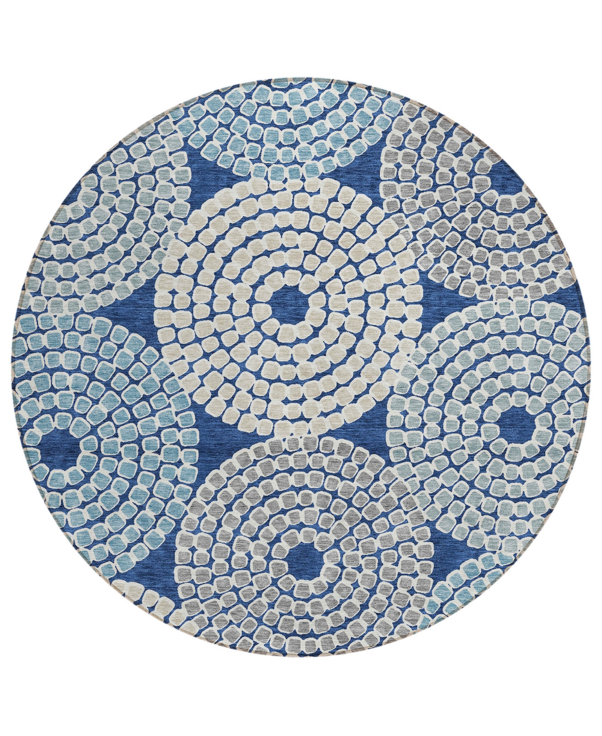 Addison Chantille Acn882 8'x8' Round Area Rug In Navy