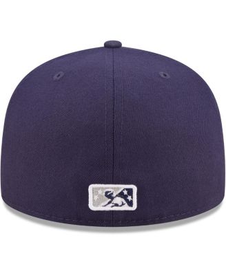 Men's Navy Columbus Clippers Authentic Collection 59FIFTY Fitted Hat