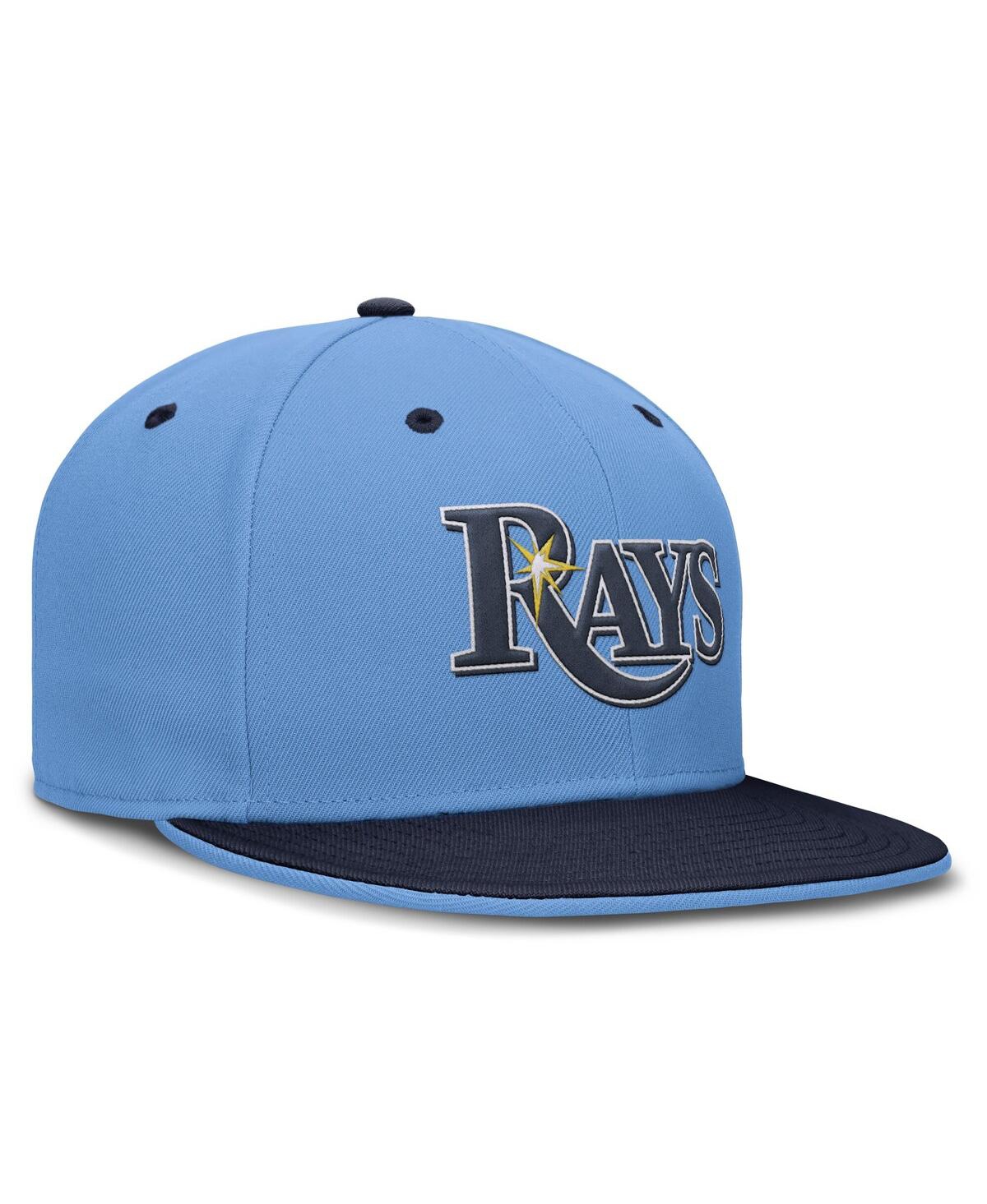Nike Men's Light Blue/navy Tampa Bay Rays True Primetime Two-tone Performance Fitted Hat In Light Blue,navy