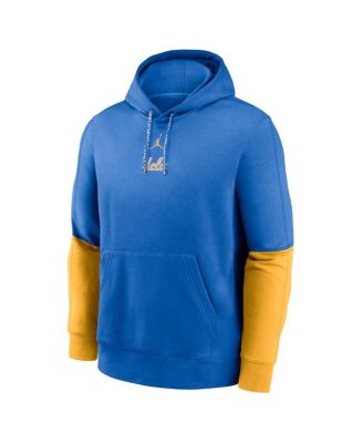 Men's Blue/Gold UCLA Bruins 2024 Sideline Club Pullover Hoodie
