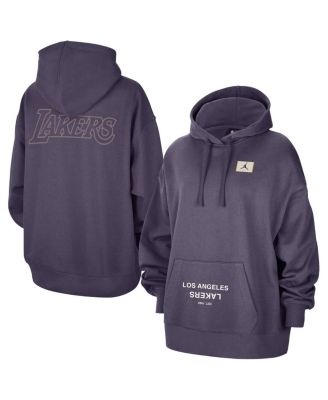 Jordan - Women's Purple Los Angeles Lakers Courtside Statement Edition Oversize Pullover Hoodie