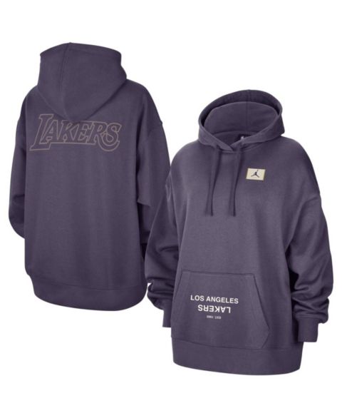 Женское худи Jordan Purple Los Angeles Lakers Courtside Statement Edition Oversize Pullover