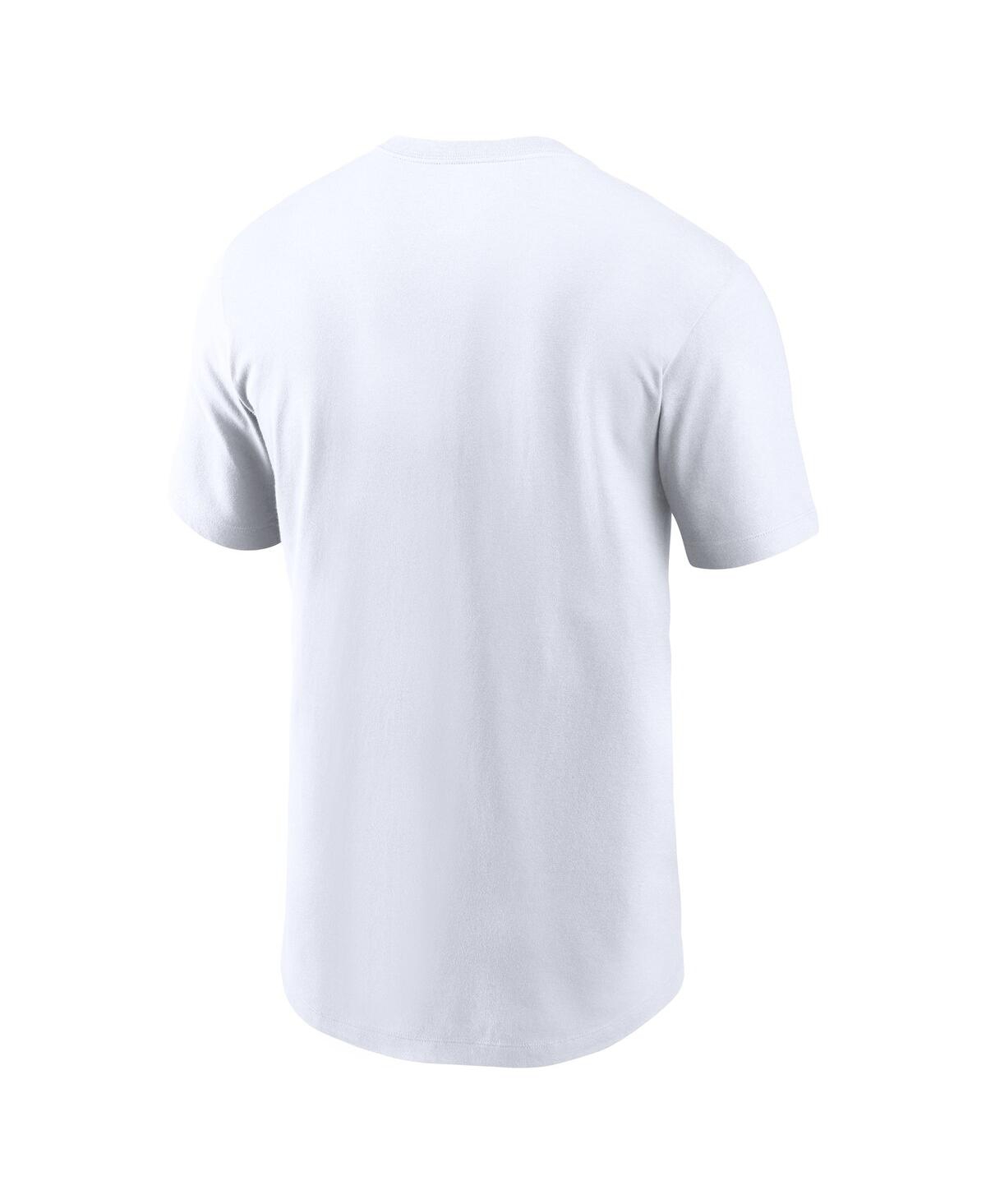 Jordan Men's White Michigan Wolverines Campus Pattern T-shirt In White