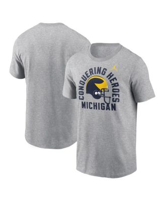 Jordan - Men's Heather Gray Michigan Wolverines Local Song T-shirt