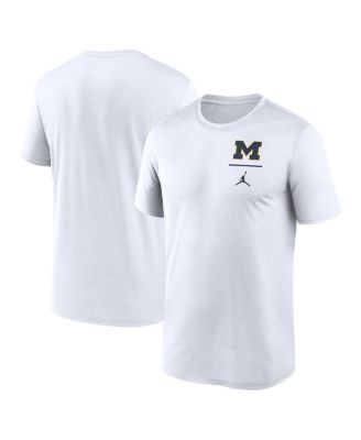 Jordan - Men's Heather Gray Michigan Wolverines Primary Logo Legend Performance T-shirt