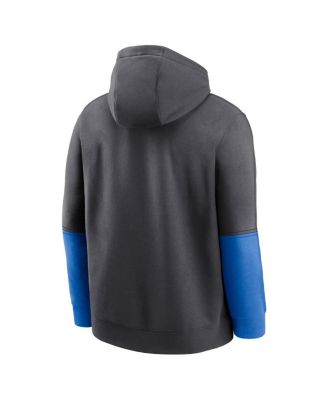 Men's Anthracite/Blue UCLA Bruins 2024 Sideline Club Pullover Hoodie