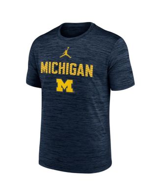 Men's Navy Michigan Wolverines Campus Slant Velocity Performance T-Shirt