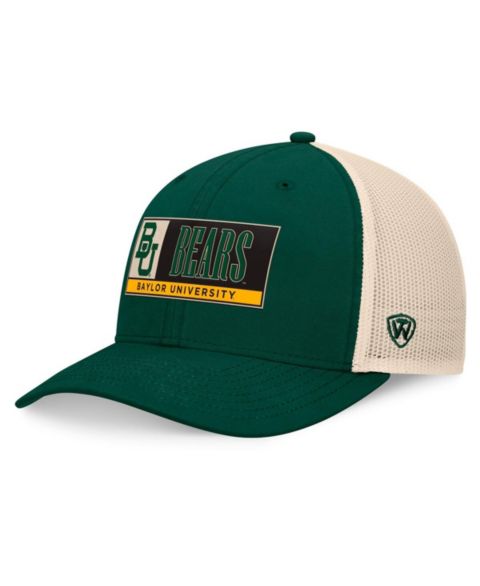 Мужская кепка Top of the World Green/Natural Baylor Bears Bennett Trucker Adjustable Hat