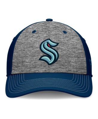Men's Gray/Navy Seattle Kraken Fundamental Top Shelf 2-Tone Flex Hat