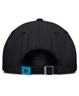 Women's Black Miami Marlins Club Adjustable Hat